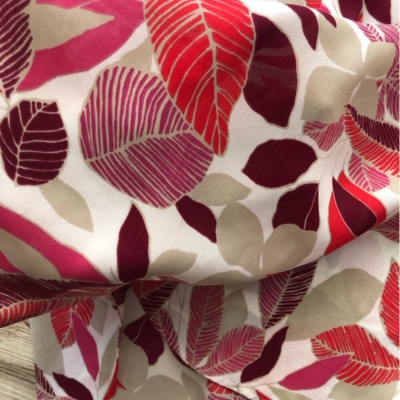 Banana Republic Multicolor Leaf Print Blouse - Picture 7 of 9